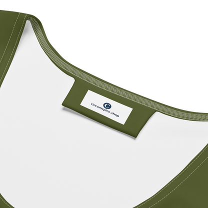 Michigan Upper Peninsula Crop Tank (w/ UP Outline) | Army Green