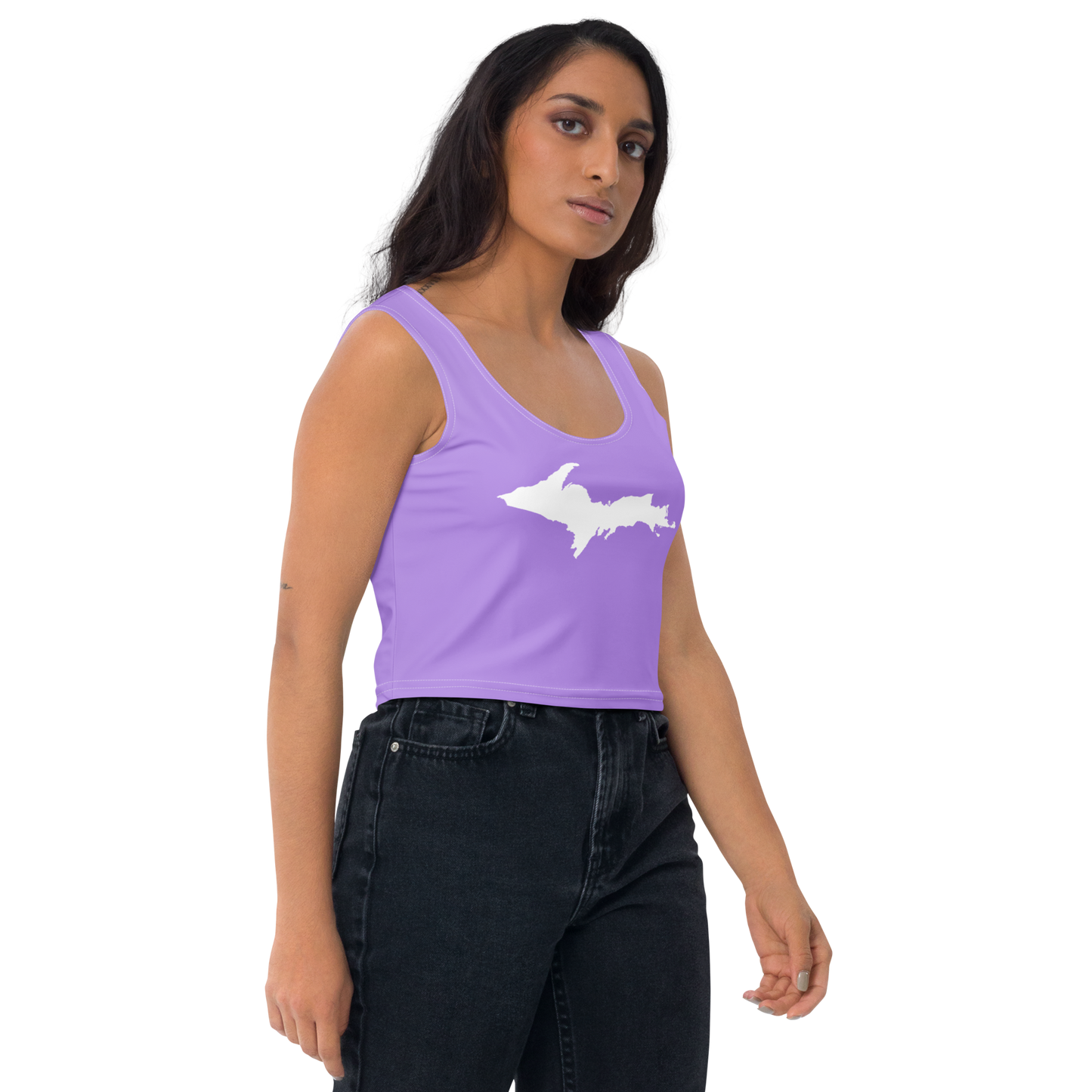 Michigan Upper Peninsula Crop Tank (w/ UP Outline) | Lavender