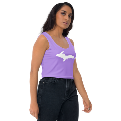 Michigan Upper Peninsula Crop Tank (w/ UP Outline) | Lavender