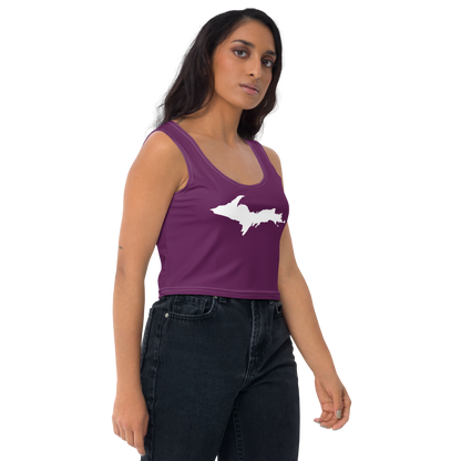 Michigan Upper Peninsula Crop Tank (w/ UP Outline) | Tyrian Purple