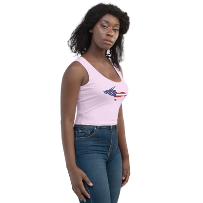 Michigan Upper Peninsula Crop Tank (w/ UP USA Flag) | Pale Lavender