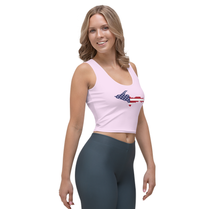 Michigan Upper Peninsula Crop Tank (w/ UP USA Flag) | Pale Lavender