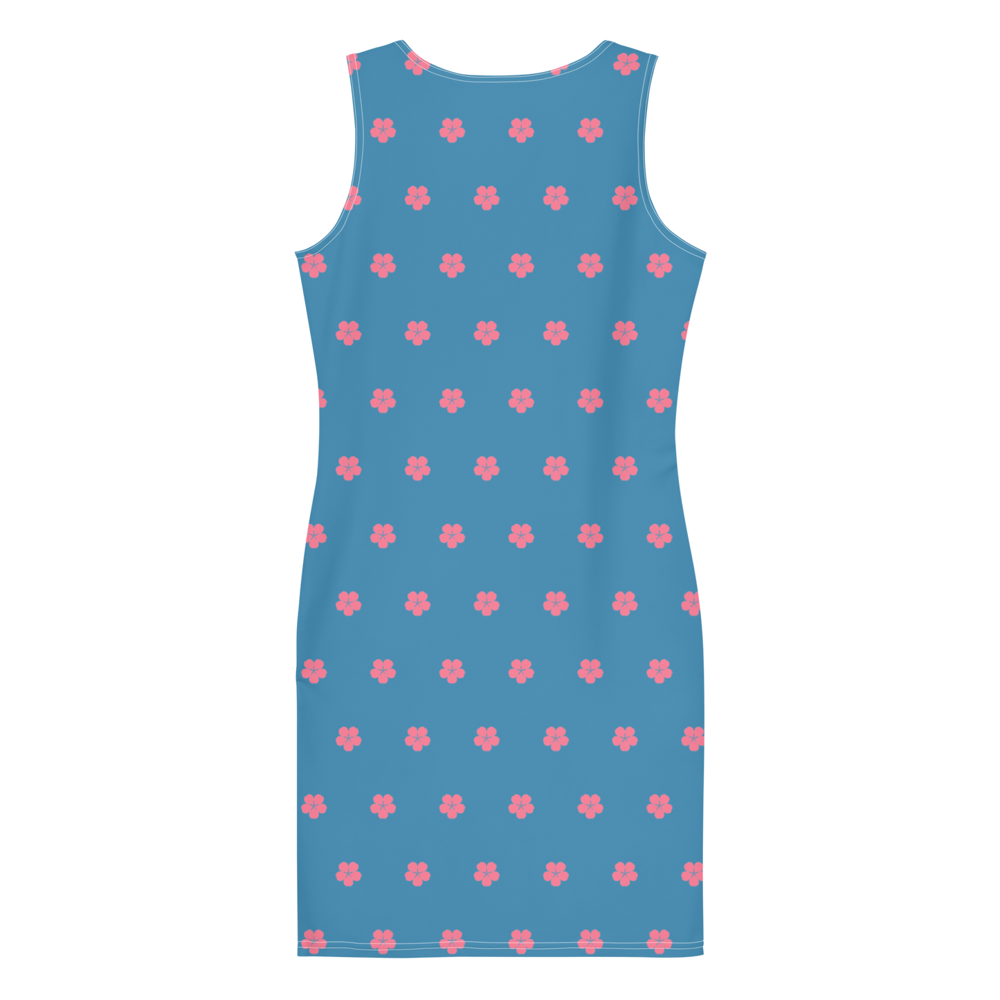 Michigan Cherry Blossom Print Dress | Lake Michigan Blue