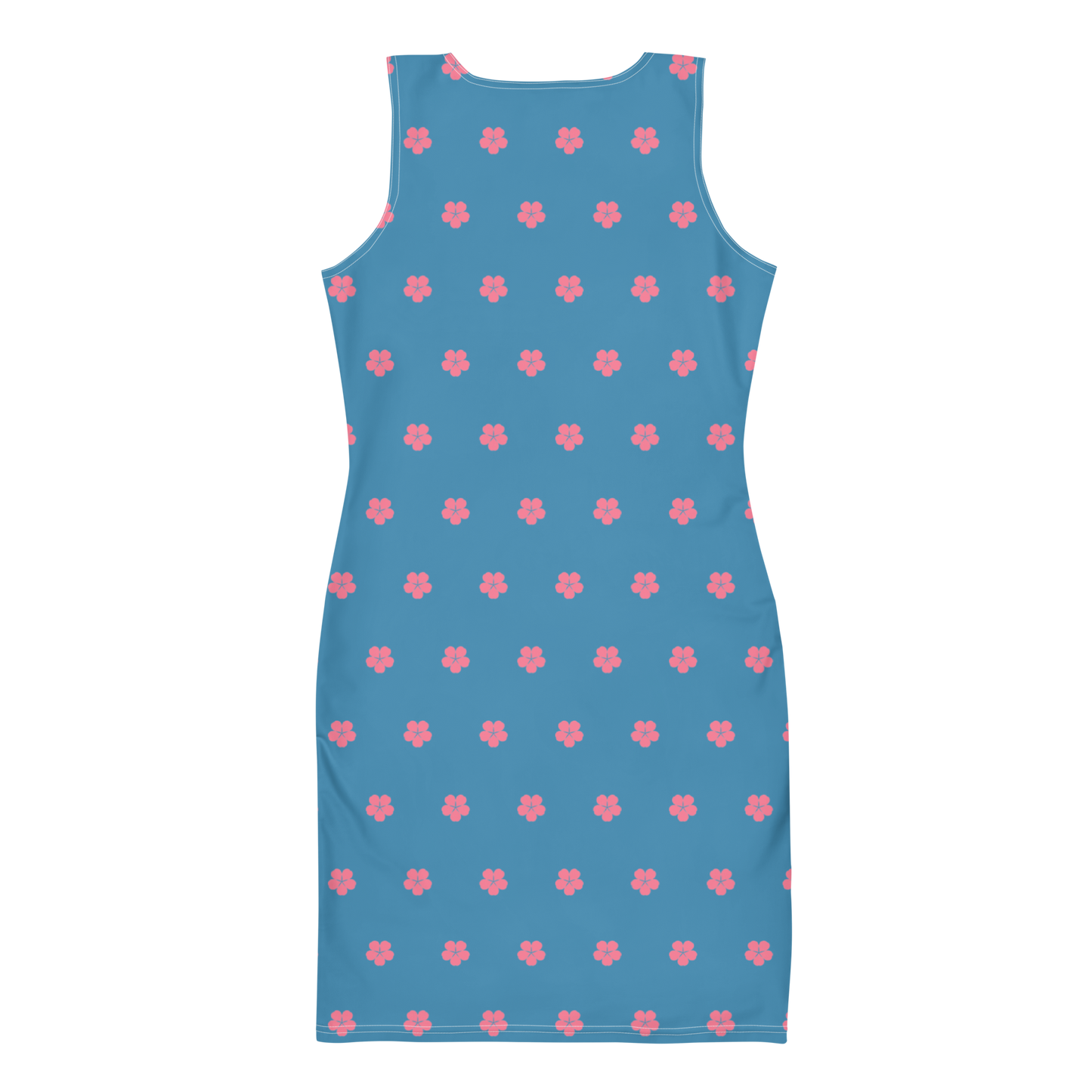 Michigan Cherry Blossom Print Dress | Lake Michigan Blue