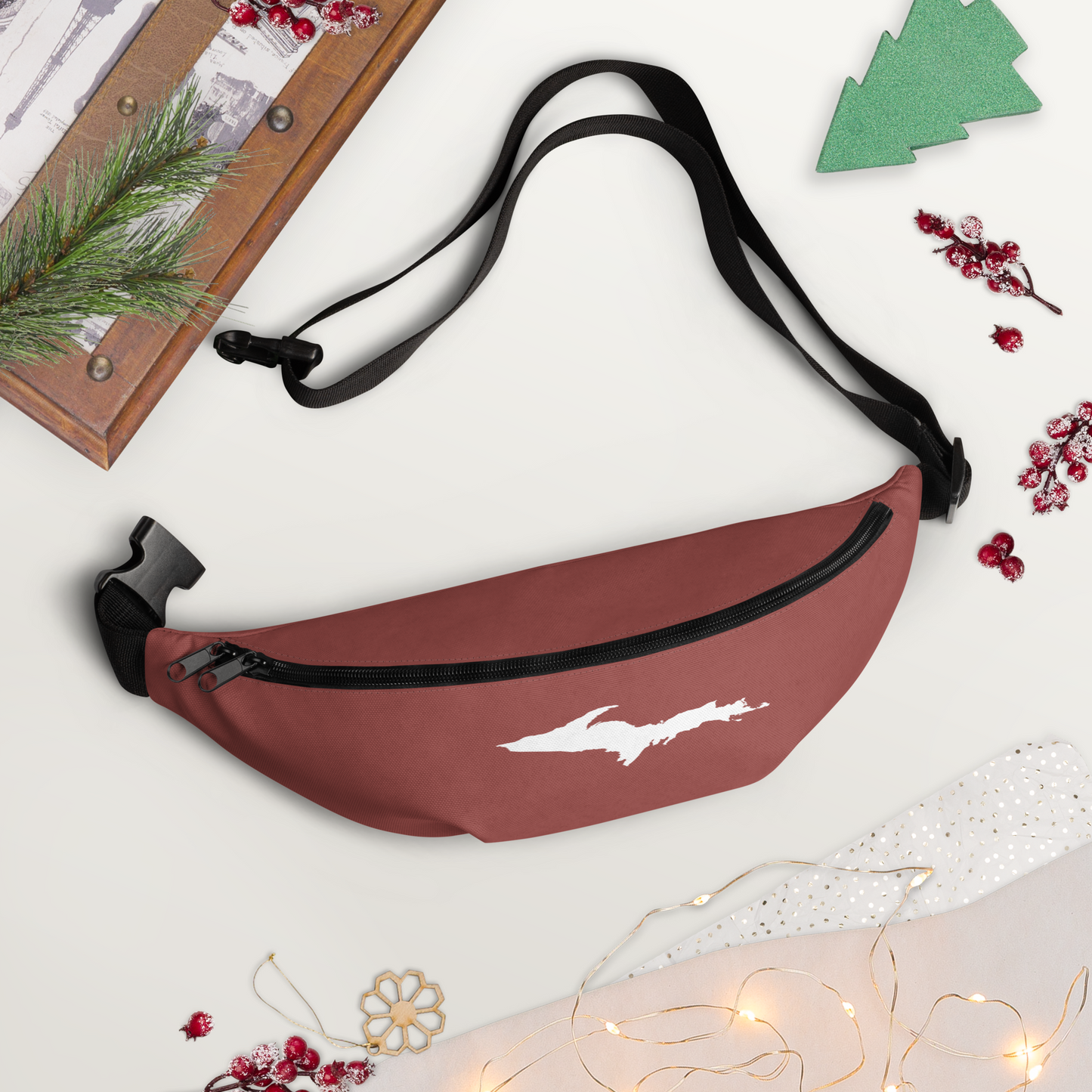 Michigan Upper Peninsula Fanny Pack (w/ UP Outline) | Ore Dock Red