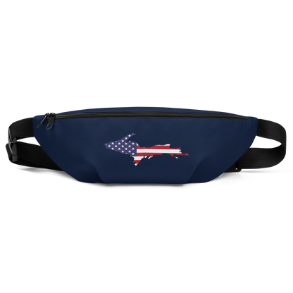 Michigan Upper Peninsula Fanny Pack (w/ UP USA Flag Outline) | Navy