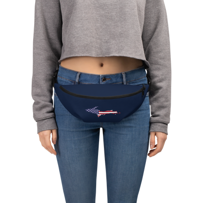 Michigan Upper Peninsula Fanny Pack (w/ UP USA Flag Outline) | Navy