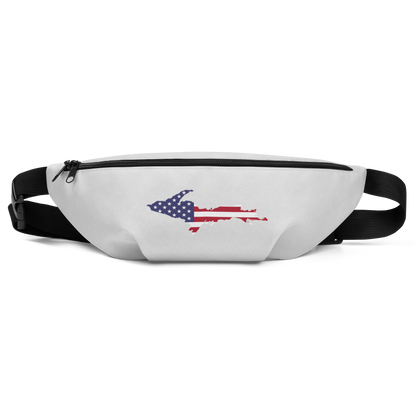 Michigan Upper Peninsula Fanny Pack (w/ UP USA Flag Outline) | Birch Bark White