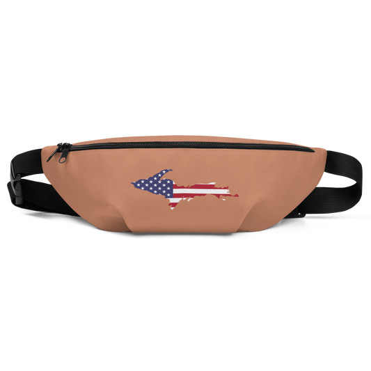 Michigan Upper Peninsula Fanny Pack (w/ UP USA Flag Outline) | Copper Color