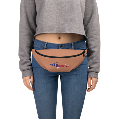 Michigan Upper Peninsula Fanny Pack (w/ UP USA Flag Outline) | Copper Color