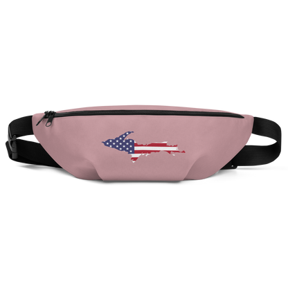 Michigan Upper Peninsula Fanny Pack (w/ UP USA Flag Outline) | Cherry Blossom Pink