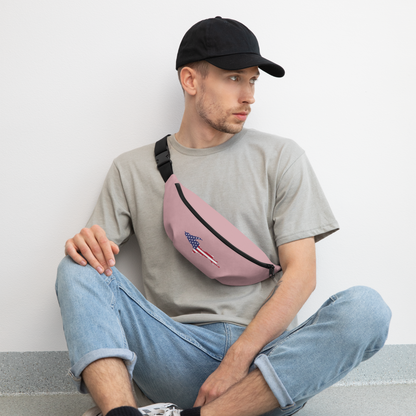 Michigan Upper Peninsula Fanny Pack (w/ UP USA Flag Outline) | Cherry Blossom Pink