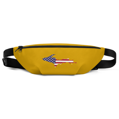 Michigan Upper Peninsula Fanny Pack (w/ UP USA Flag Outline) | Gold