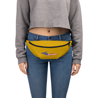 Michigan Upper Peninsula Fanny Pack (w/ UP USA Flag Outline) | Gold