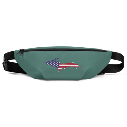 Michigan Upper Peninsula Fanny Pack (w/ UP USA Flag Outline) | Copper Green