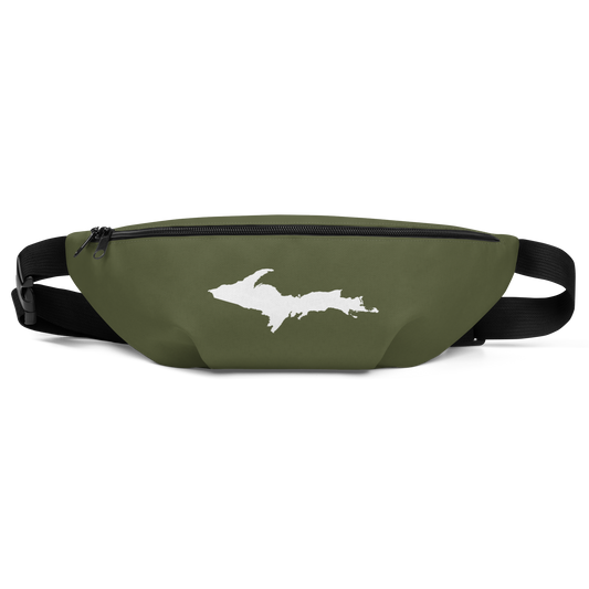 Michigan Upper Peninsula Fanny Pack (w/ UP Outline) | Army Green