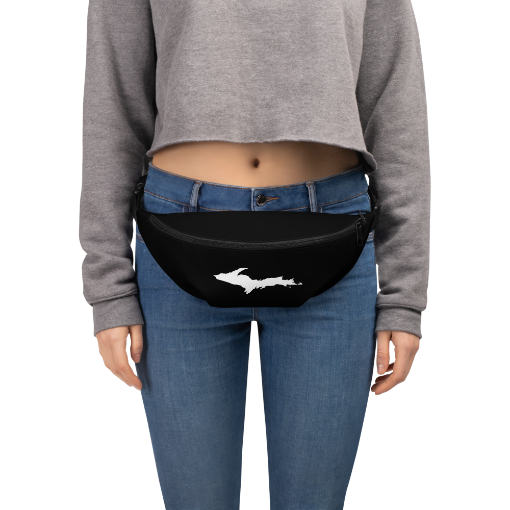 Michigan Upper Peninsula Fanny Pack (w/ UP Outline) | Black