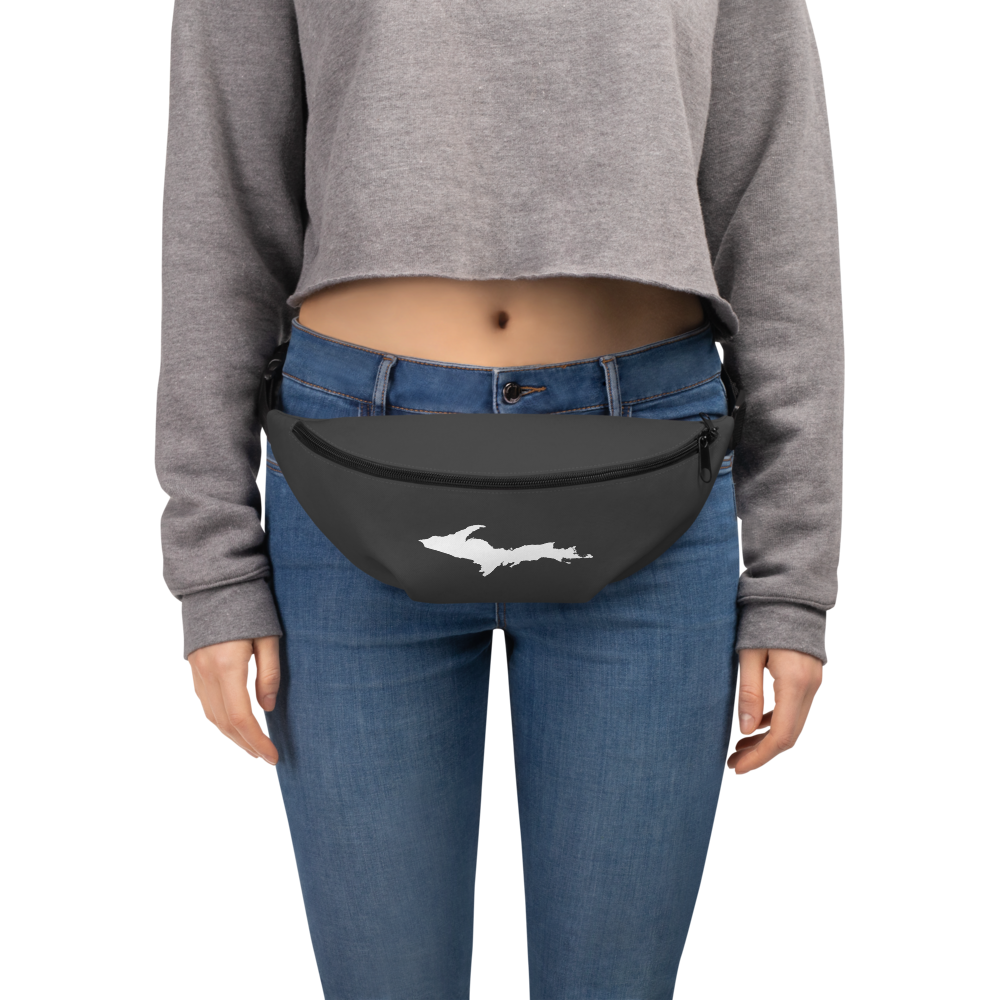 Michigan Upper Peninsula Fanny Pack (w/ UP Outline) | Iron Ore Grey