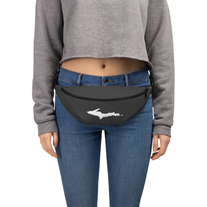 Michigan Upper Peninsula Fanny Pack (w/ UP Outline) | Iron Ore Grey