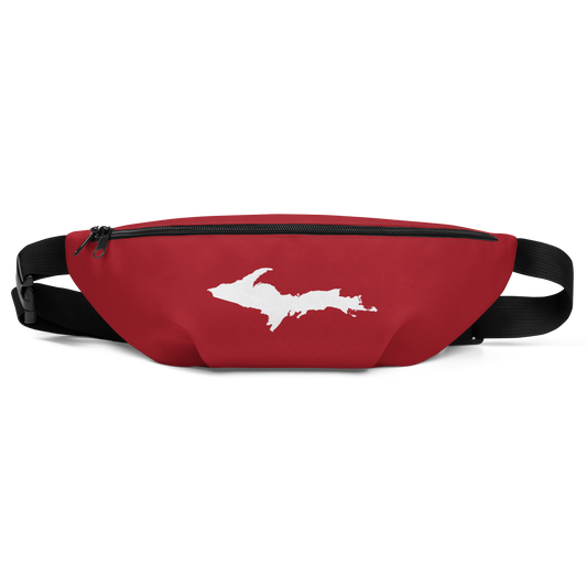 Michigan Upper Peninsula Fanny Pack (w/ UP Outline) | Thimbleberry Red