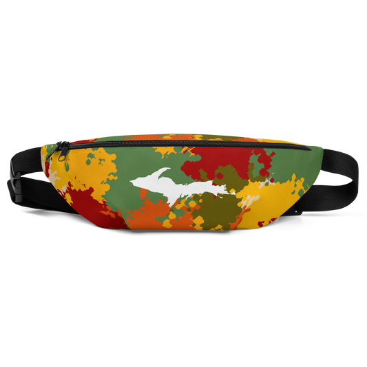 Michigan Upper Peninsula Fanny Pack (w/ UP Outline) | Fall Colors Camo