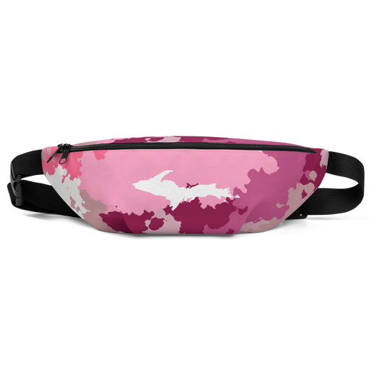 Michigan Upper Peninsula Fanny Pack (w/ UP Outline) | Pink Camo