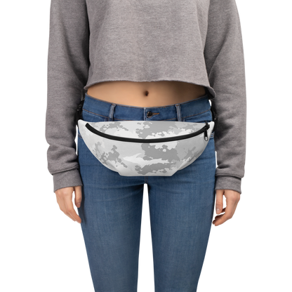 Michigan Upper Peninsula Fanny Pack (w/ UP Outline) | Snow Camo