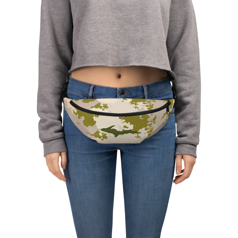 Michigan Upper Peninsula Fanny Pack (w/ UP Outline) | Rosy Mound Camo