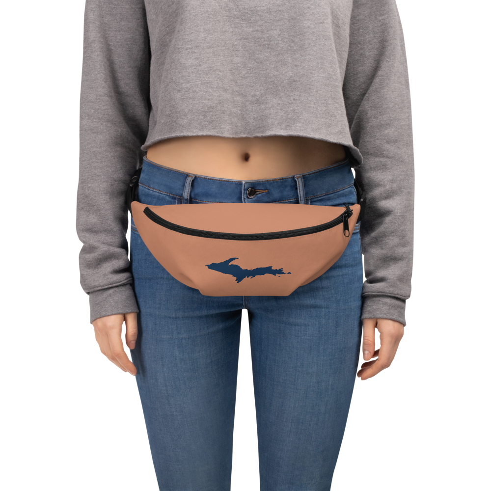 Michigan Upper Peninsula Fanny Pack (w/ Navy UP Outline) | Copper Color