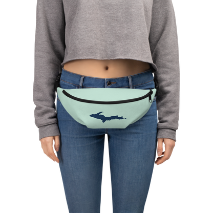 Michigan Upper Peninsula Fanny Pack (w/ Navy UP Outline) | Sea Green