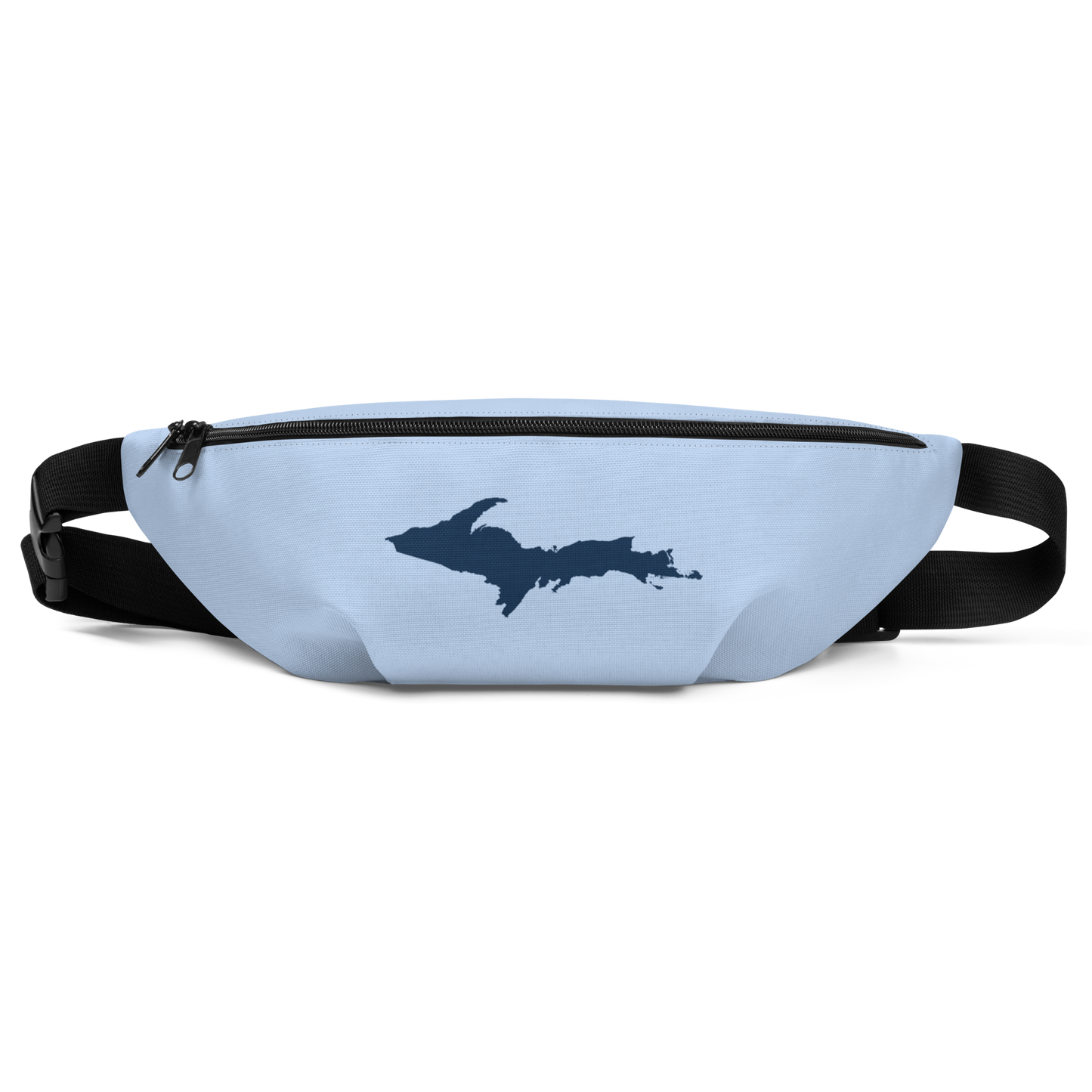 Michigan Upper Peninsula Fanny Pack (w/ Navy UP Outline) | Light Blue