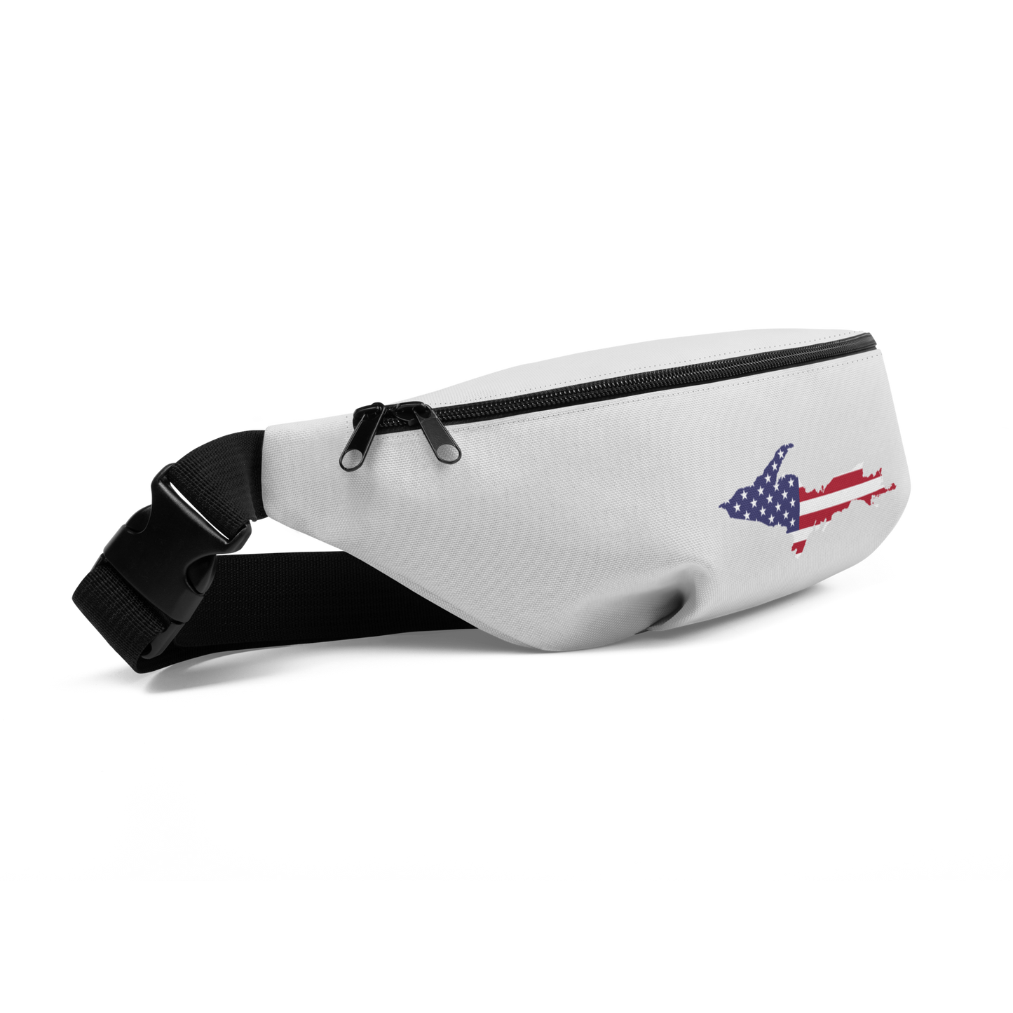 Michigan Upper Peninsula Fanny Pack (w/ UP USA Flag Outline) | Birch Bark White