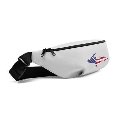 Michigan Upper Peninsula Fanny Pack (w/ UP USA Flag Outline) | Birch Bark White