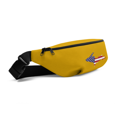 Michigan Upper Peninsula Fanny Pack (w/ UP USA Flag Outline) | Gold