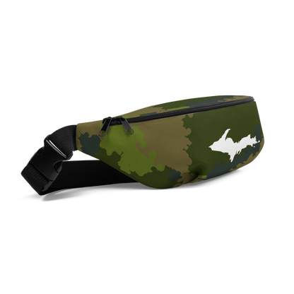 Michigan Upper Peninsula Fanny Pack (w/ UP Outline) | Woodland Camo