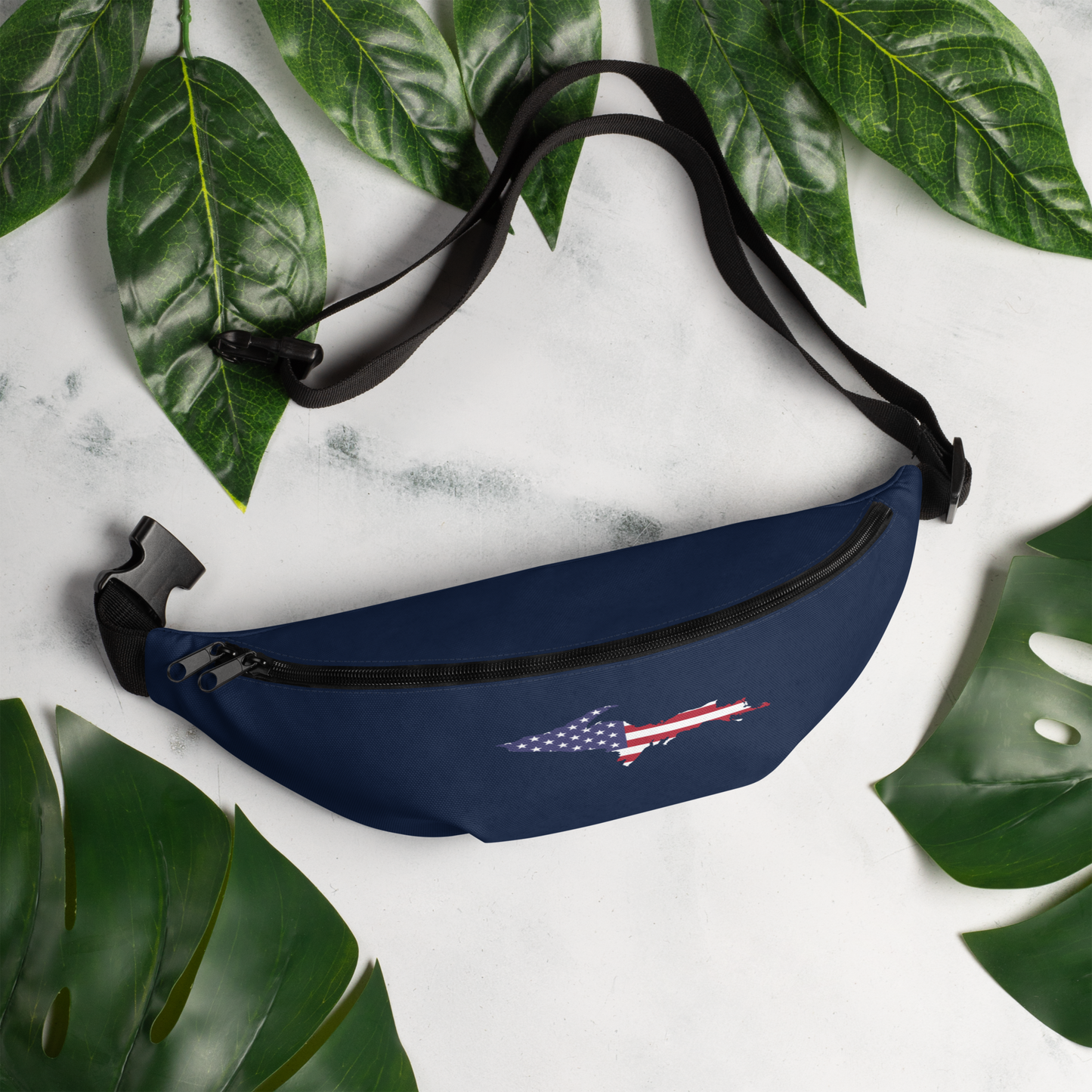 Michigan Upper Peninsula Fanny Pack (w/ UP USA Flag Outline) | Navy