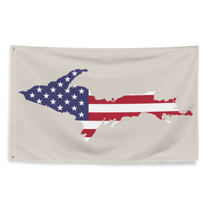 Michigan Upper Peninsula Wall Flag (w/ UP USA Flag) | Canvas Color