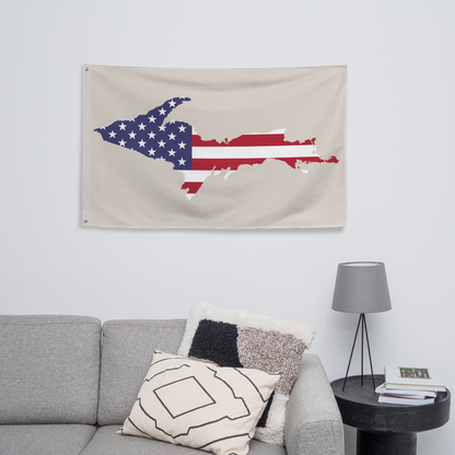 Michigan Upper Peninsula Wall Flag (w/ UP USA Flag) | Canvas Color