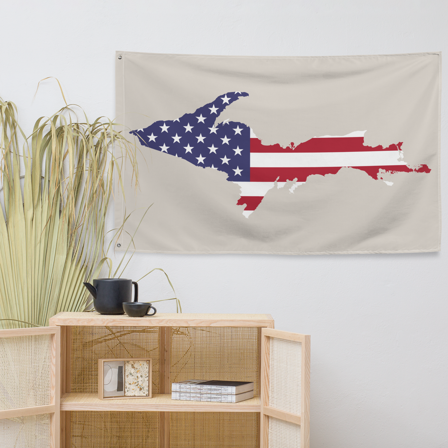 Michigan Upper Peninsula Wall Flag (w/ UP USA Flag) | Canvas Color