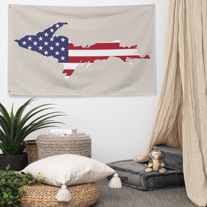 Michigan Upper Peninsula Wall Flag (w/ UP USA Flag) | Canvas Color