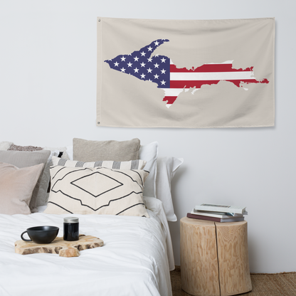 Michigan Upper Peninsula Wall Flag (w/ UP USA Flag) | Canvas Color