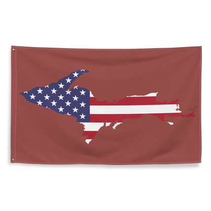 Michigan Upper Peninsula Wall Flag (w/ UP USA Flag) | Ore Dock Red