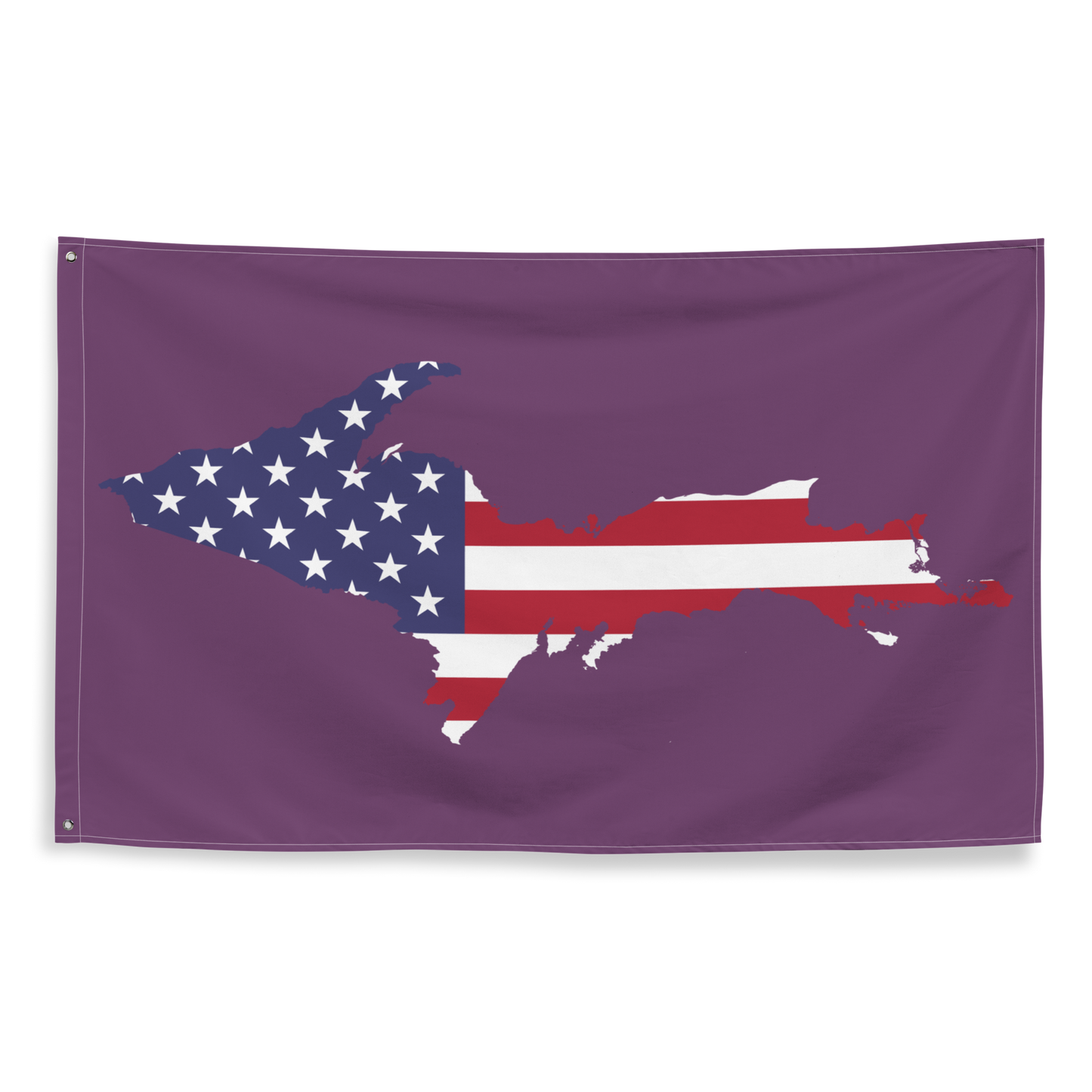 Michigan Upper Peninsula Wall Flag (w/ UP USA Flag) | Plum