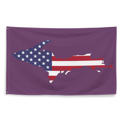 Michigan Upper Peninsula Wall Flag (w/ UP USA Flag) | Plum