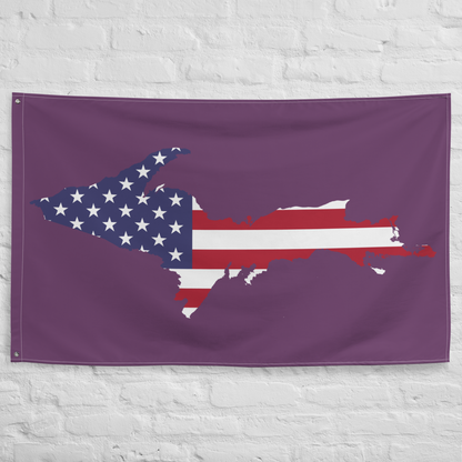 Michigan Upper Peninsula Wall Flag (w/ UP USA Flag) | Plum