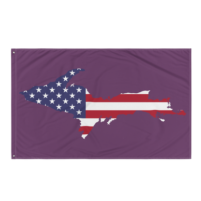 Michigan Upper Peninsula Wall Flag (w/ UP USA Flag) | Plum