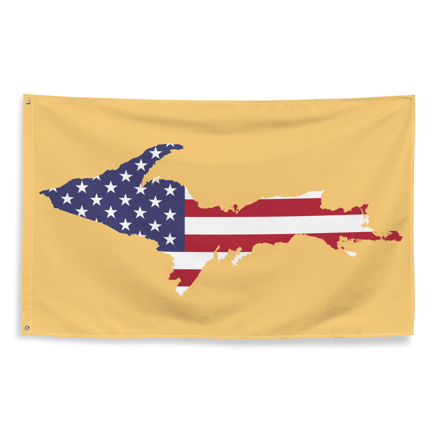 Michigan Upper Peninsula Wall Flag (w/ UP USA Flag) | Citrine