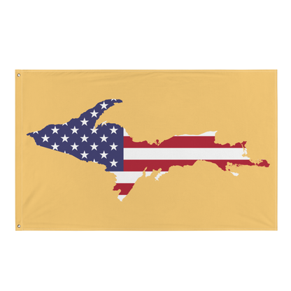 Michigan Upper Peninsula Wall Flag (w/ UP USA Flag) | Citrine