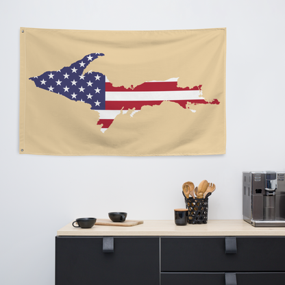 Michigan Upper Peninsula Wall Flag (w/ UP USA Flag) | Maple Color