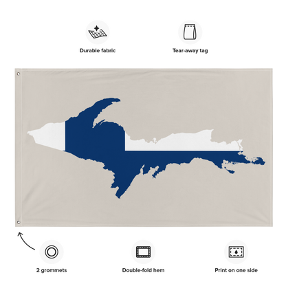 Michigan Upper Peninsula Wall Flag (w/ UP Finland Flag) | Canvas Color